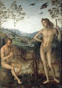 Pietro vannucci called IL perugino Apollo and Marilyn income Ah oil painting